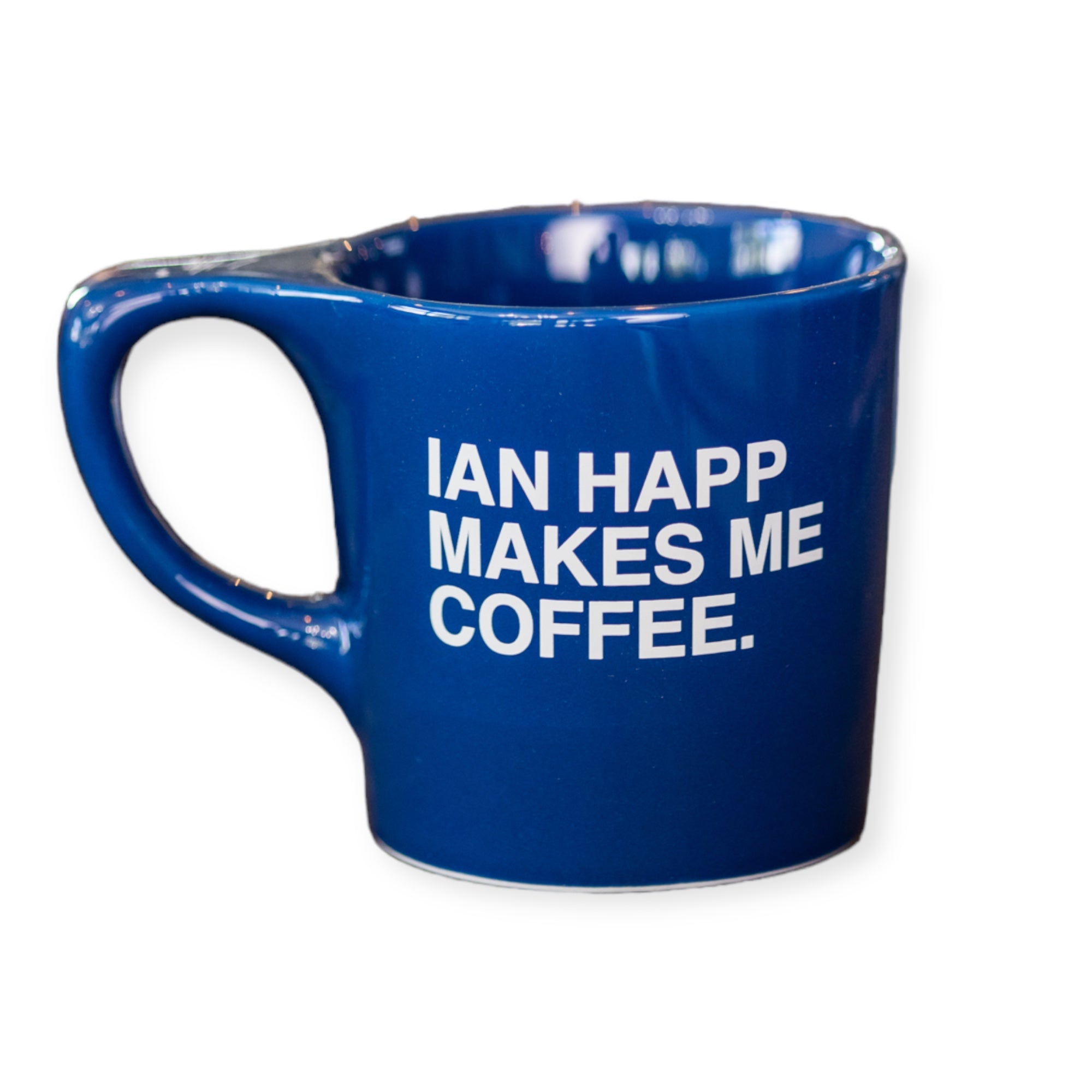 IAN HAPP MAKES ME COFFEE.